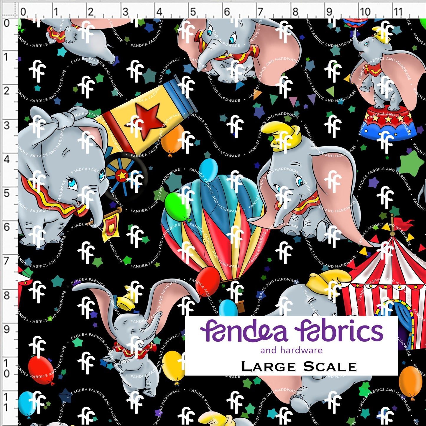 Elephant on Stars -R33 Fabric PREORDER