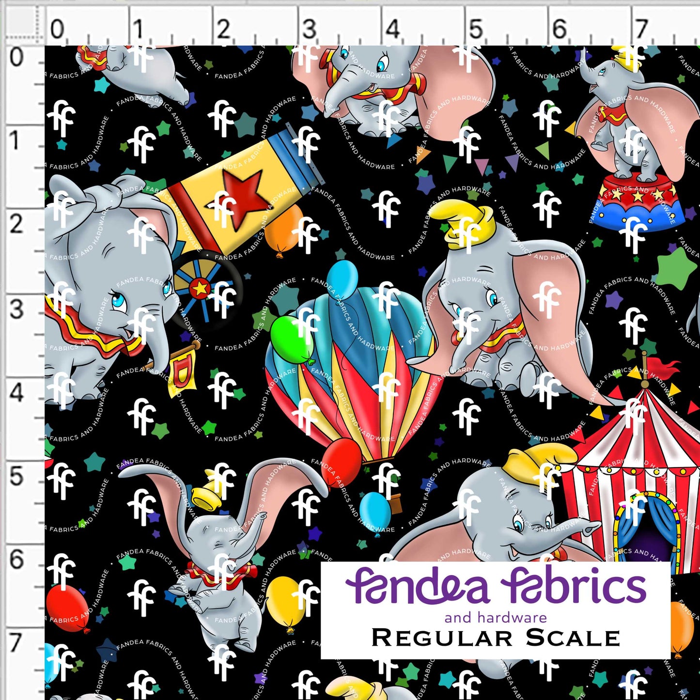 Elephant on Stars -R33 Fabric PREORDER