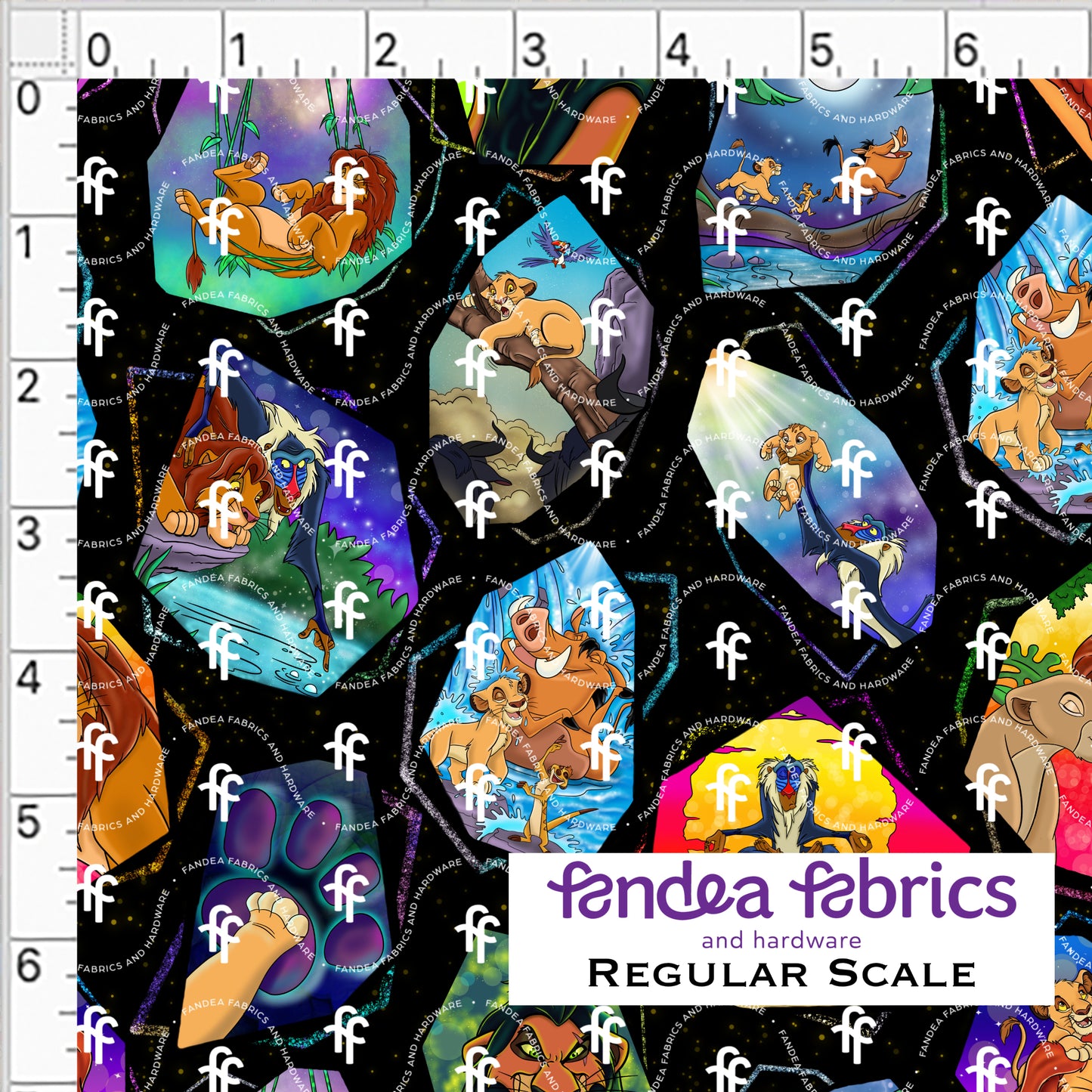 Lion on Stars -R33 Fabric PREORDER