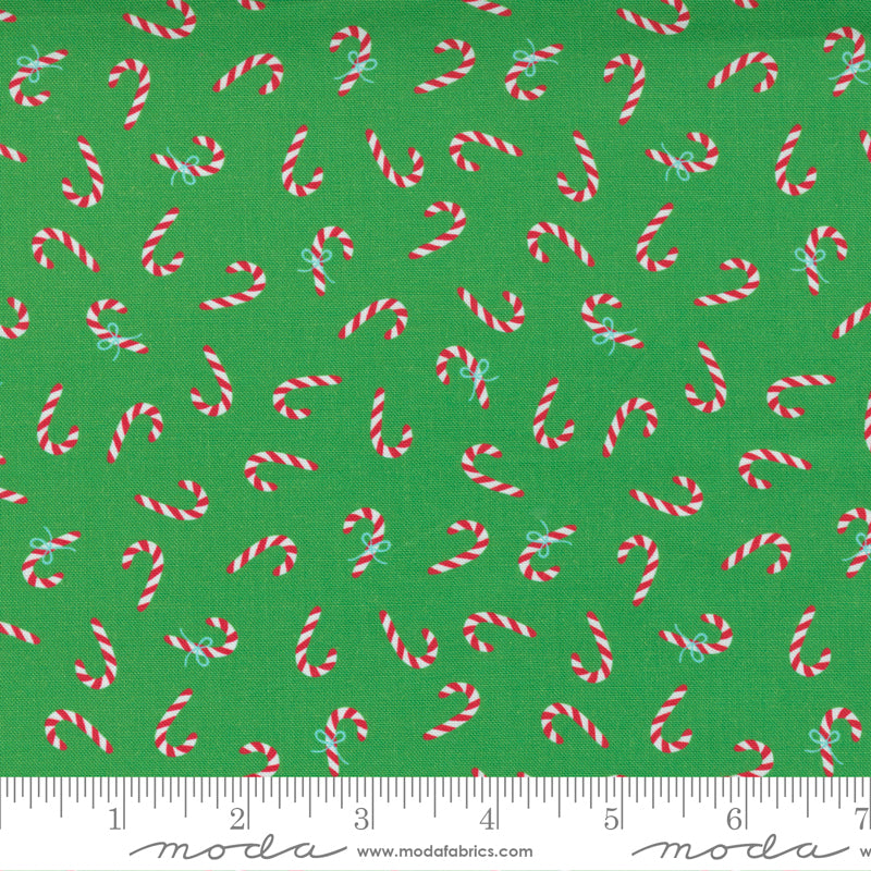 Holiday Essentials - Christmas, Candy Canes on Green