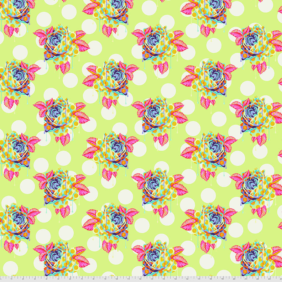 Tula Pink's Curiouser & Curiouser - Painted Roses, Sugar