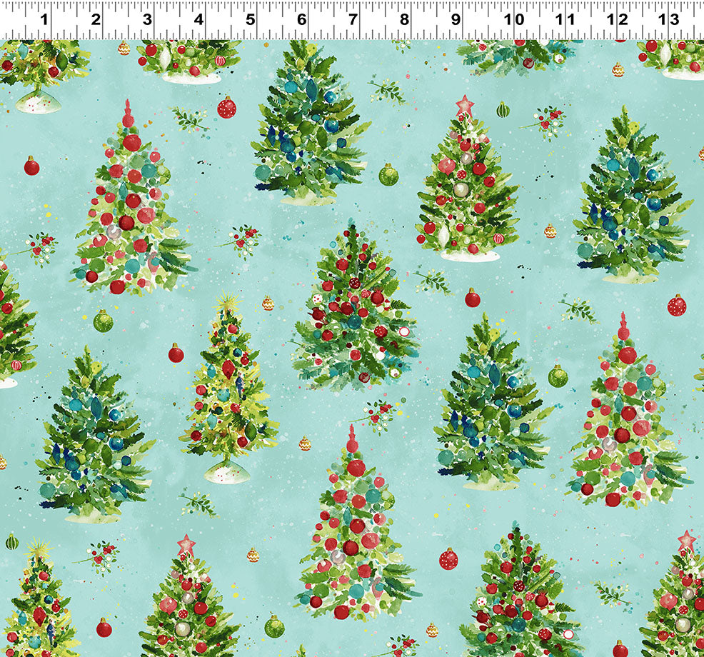 O Christmas Tree - Trees Light Aqua y3234-32