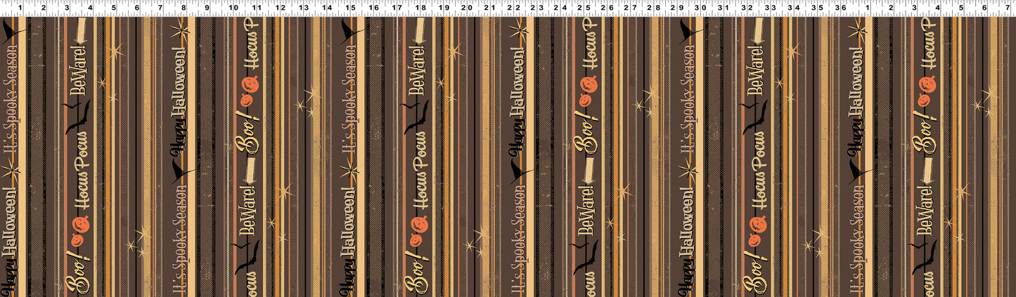 Retro Halloween - Spooky Stripe, Dark