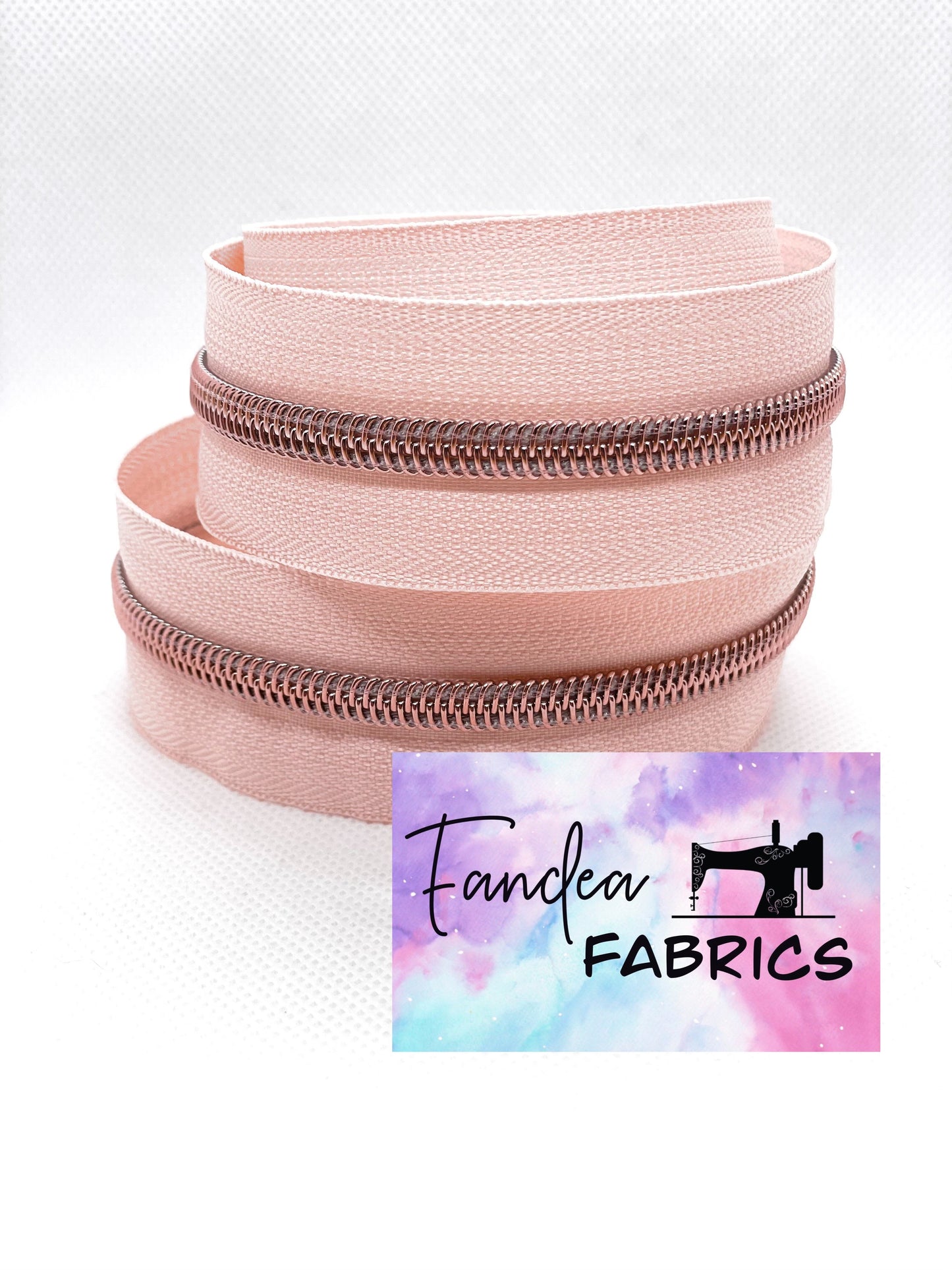 Rose Gold teeth #5 zipper tape - RTS