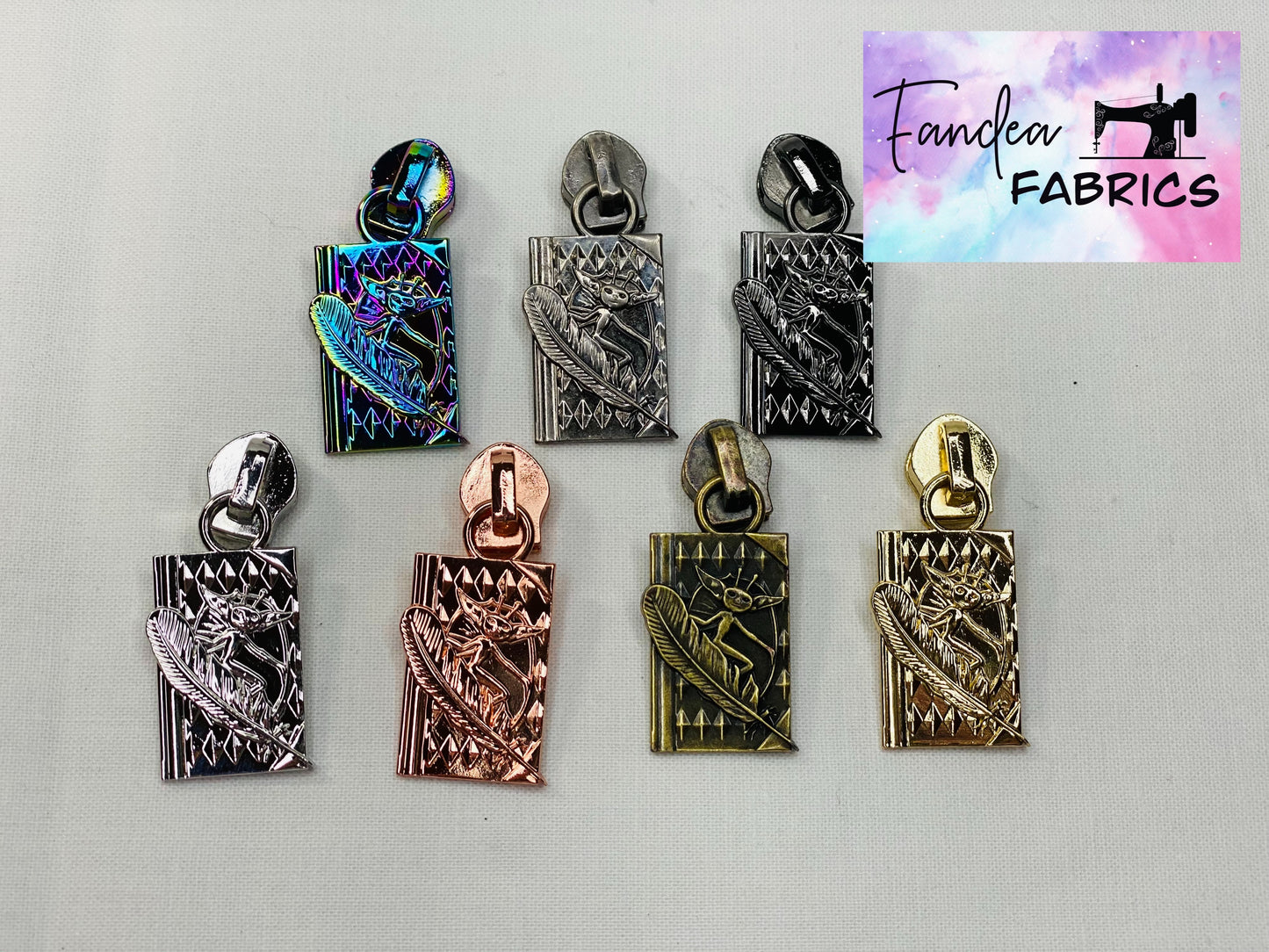 Cornish Pixie on Book Zipper Pull