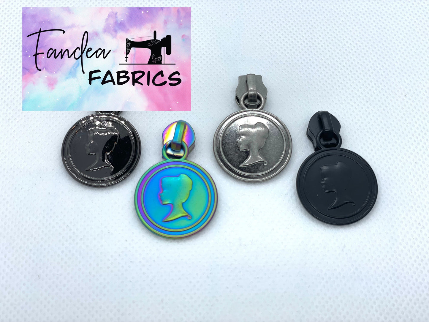 Lady Newspaper Zipper Pull - DISCONTINUED