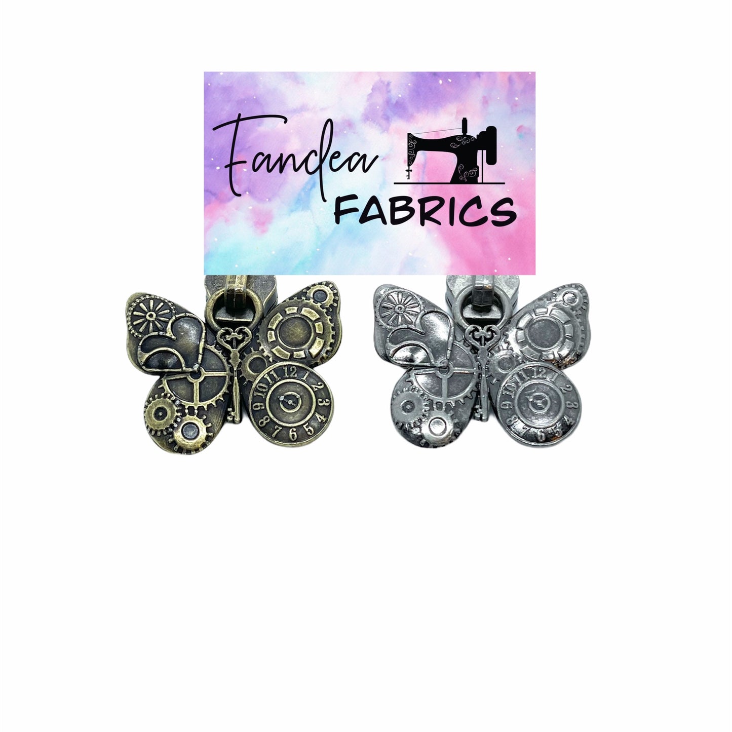 Steampunk Butterfly Zipper Pull - RETAIL