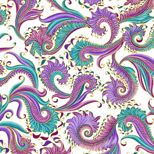 Believe in Unicorns - Fractal All Over White/Multi